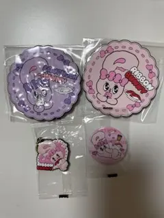 くら寿司 エスターバニー ラバーコースター 缶バッジ キーホルダー