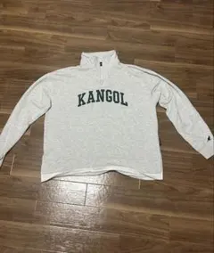 KANGOL ハーフジップ スウェット トレーナー グレーのサムネイル