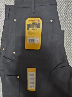 Carhartt ダブルニー アメリカ製 34x30 B01 ブラック