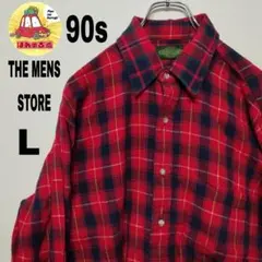 90s usa古着 The mens store  ネルシャツ　L レッド