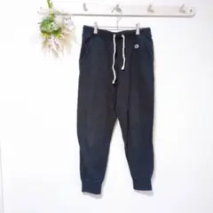 Champion 【L】 ジョガーパンツ スエットパンツ コットン 黒 無地