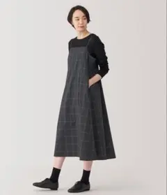 無印良品　乾きやすいブロードキャミワンピース L