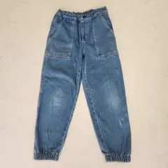 ユニクロ デニムベイカージョガーパンツ 140