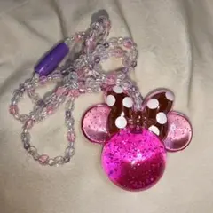 ディズニー ミニーマウス 光るペンダント ネックレスのサムネイル