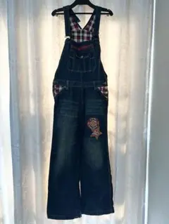 美品》バーバリーブルーレーベル デニムワンピース マキシ丈 ロゴ