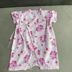 ミキハウス　金魚と花柄ベビー甚平 70 80