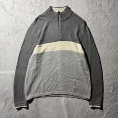 【Y8386】Eddie Bauer 長袖ニット　セーター　サイズL グレー