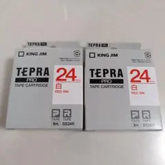 KING JIM TEPRAPRO SS24R 赤インクテープ 2個セット