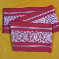 赤色博多織半幅帯