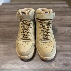 Nike Air Force 1 ハイカット ベージュ 茶色 ウィート