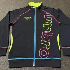 umbro ジャージ 黒 ネオンピンク