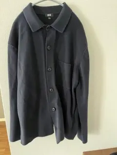 UNIQLO ミラノリブシャツカーディガン　ネイビー