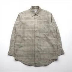 BURBERRY 90年代 長袖シャツ M ベージュ コットン チェック