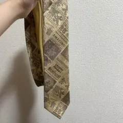 ミッキーマウス刺繍 ネクタイ イエロー