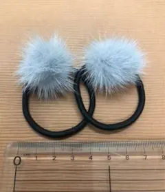 ミンクファー ヘアゴム2点セット 現品のみ