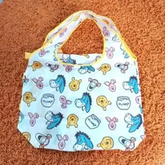 くまのプーさん ファスナー付き エコバッグ ショッピングバッグ 新品未使用品