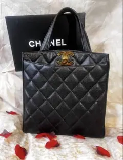 希少正規品✨CHANELキャビアスキン マトラッセ　ターンロックビジネスバック