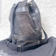 Daniel&Bob スエードレザー ショルダーバッグ　巾着　ブラック　サックのサムネイル