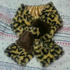 ヒョウ柄 マフラー