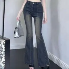 shein Dazy ハイウエストブーツカットデニム XS