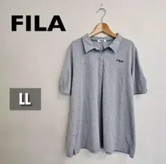 【美品】フィラ FILA 半袖ポロシャツ グレー ミント レディース LLのサムネイル