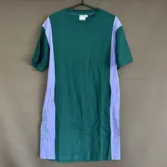 夏物セール❗️《X-girl》バイカラー 半袖ワンピース グリーン/パープル