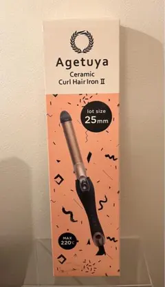 アゲツヤ AGETUYA セラミックカールアイロン 25MM BLACK