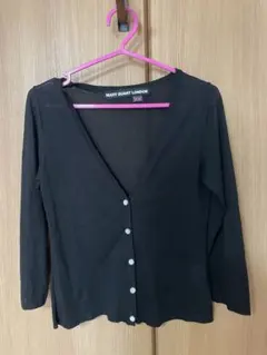 MARY QUANT LONDON ブラック長袖カーディガンのサムネイル