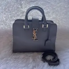【美品】SAINT LAURENT サンローラン ベイビーカバス バッグ グレーのサムネイル