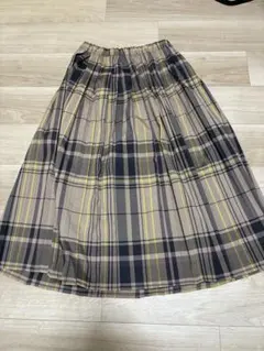 URBAN RESEARCH DOORS　チェック柄プリーツロングスカート　M