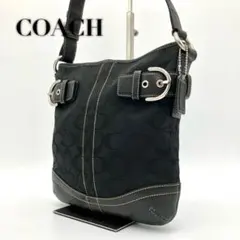 コーチ COACH SOHO シグネチャー ショルダーバッグ ブラック 3577