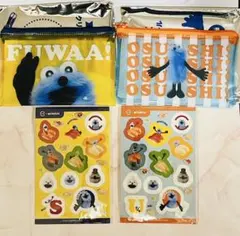 スシロー　パペットスンスン　コラボ　クリアポーチ＆シール　２個セット