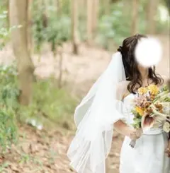 ホワイトチュール　ウェディングベール