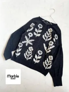 mable SUD カシミヤ混 フラワージャガード　ニット カーディガンのサムネイル