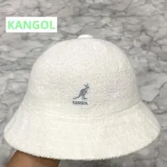 KANGOL カンゴール　ホワイト バケットハット　バケハ　タオル地　Lのサムネイル