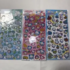 正規品 キャンディグリッターステッカー シール 3枚セット