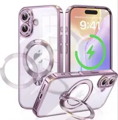 マグセーフ対応 パープル iPhoneケース