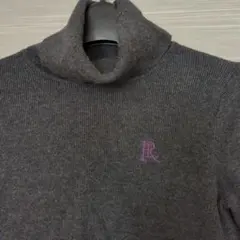 ラルフローレン　ダークグレー タートルネックニット
