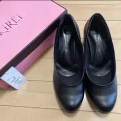 パンプス　24.5cm ラウンド　 ブラック 黒 フォーマル リクルート