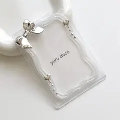 レジンデコ 硬質ケース トレカケース B8 推し活 うねうね 白 シルバー