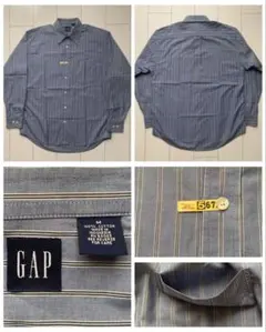美品 90s ビンテージ old gap オールド ギャップ ストライプ シャツ