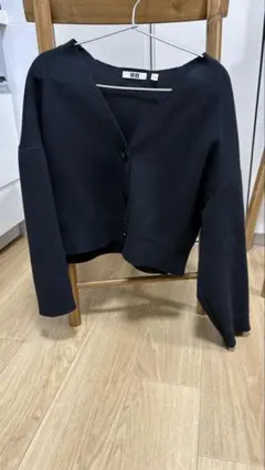 UNIQLO U ルメールコラボ ショート丈カーディガン 長袖 ブラック