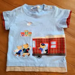現行品 ファミリア familiar クマと犬刺繍 Tシャツ 90サイズ - メルカリ