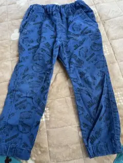 トラック柄ロングパンツ 青