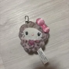 ヒョウ柄キティキーホルダー