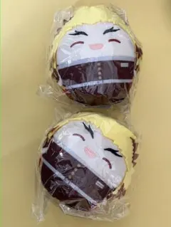 鬼滅の刃　煉獄杏寿郎　ふわコロりん　にっこり　2個　ぬいぐるみ　キーホルダー