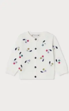 Bonpoint チェリー刺繍 カーディガン 3A