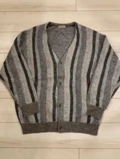 BEAMS LIGHTSストライプ モヘアカーディガン/サイズL/美USEDのサムネイル
