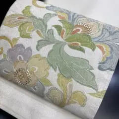 9-149 袋帯 美品 正絹 着物 明綴れ