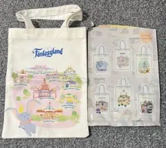 香港ディズニーランド　パーク柄　 各エリアをテーマ　ミステリートートバッグ